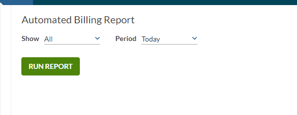 Razorsync automated billing report screenshot