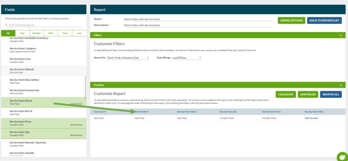 customize reports