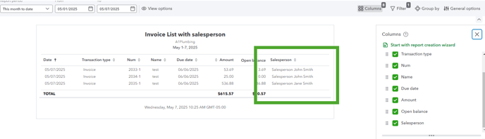track sales by salesperson